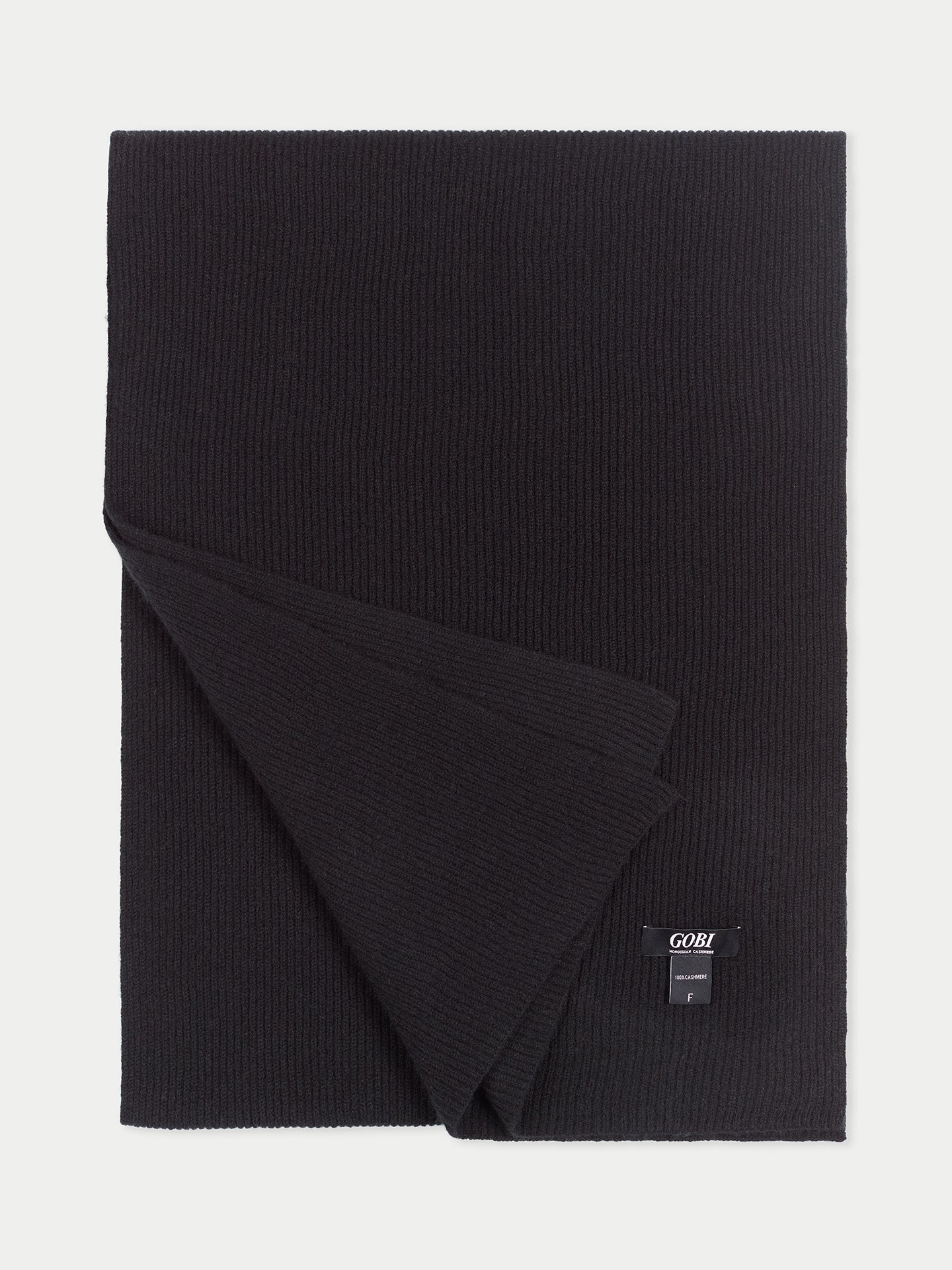 Unisex Oversized Cashmere Scarf Black - Gobi Cashmere