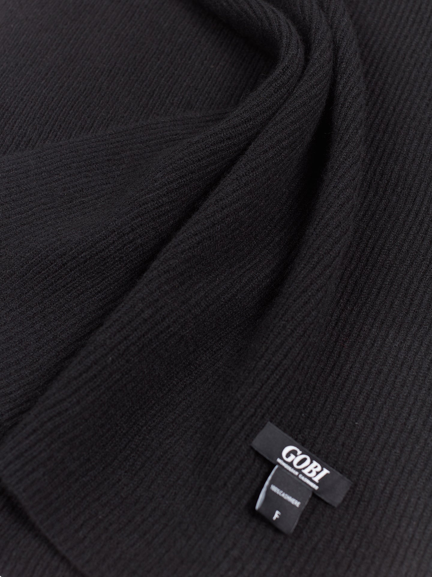 Unisex Oversized Cashmere Scarf Black - Gobi Cashmere