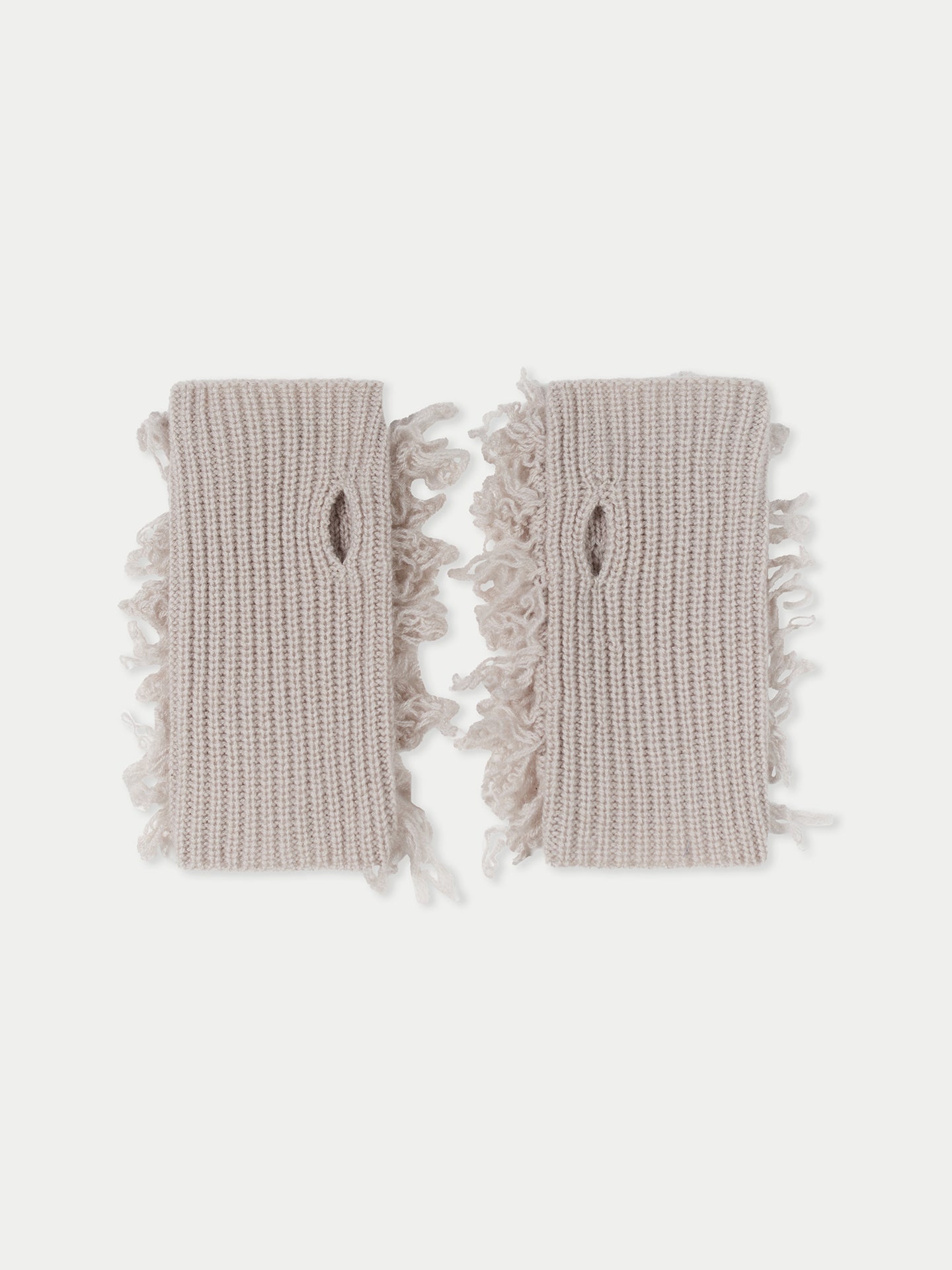 Cashmere Fingerless Gloves Grey - Gobi Cashmere 