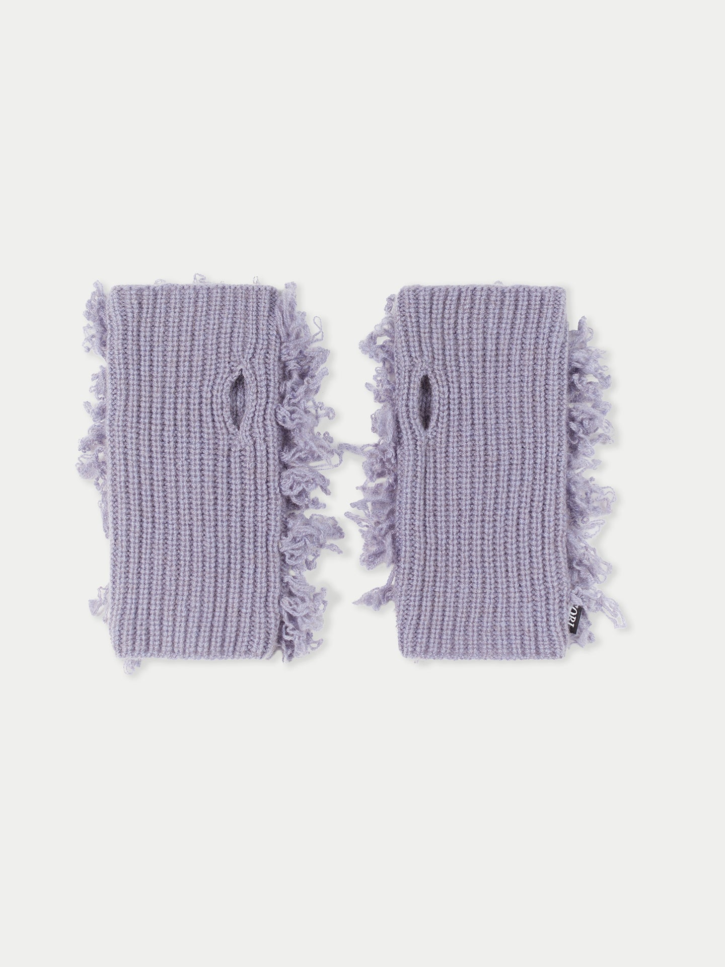 Loop-Stitch Cashmere Fingerless Gloves