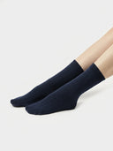 Unisex Cashmere Rib Knit Bed Socks