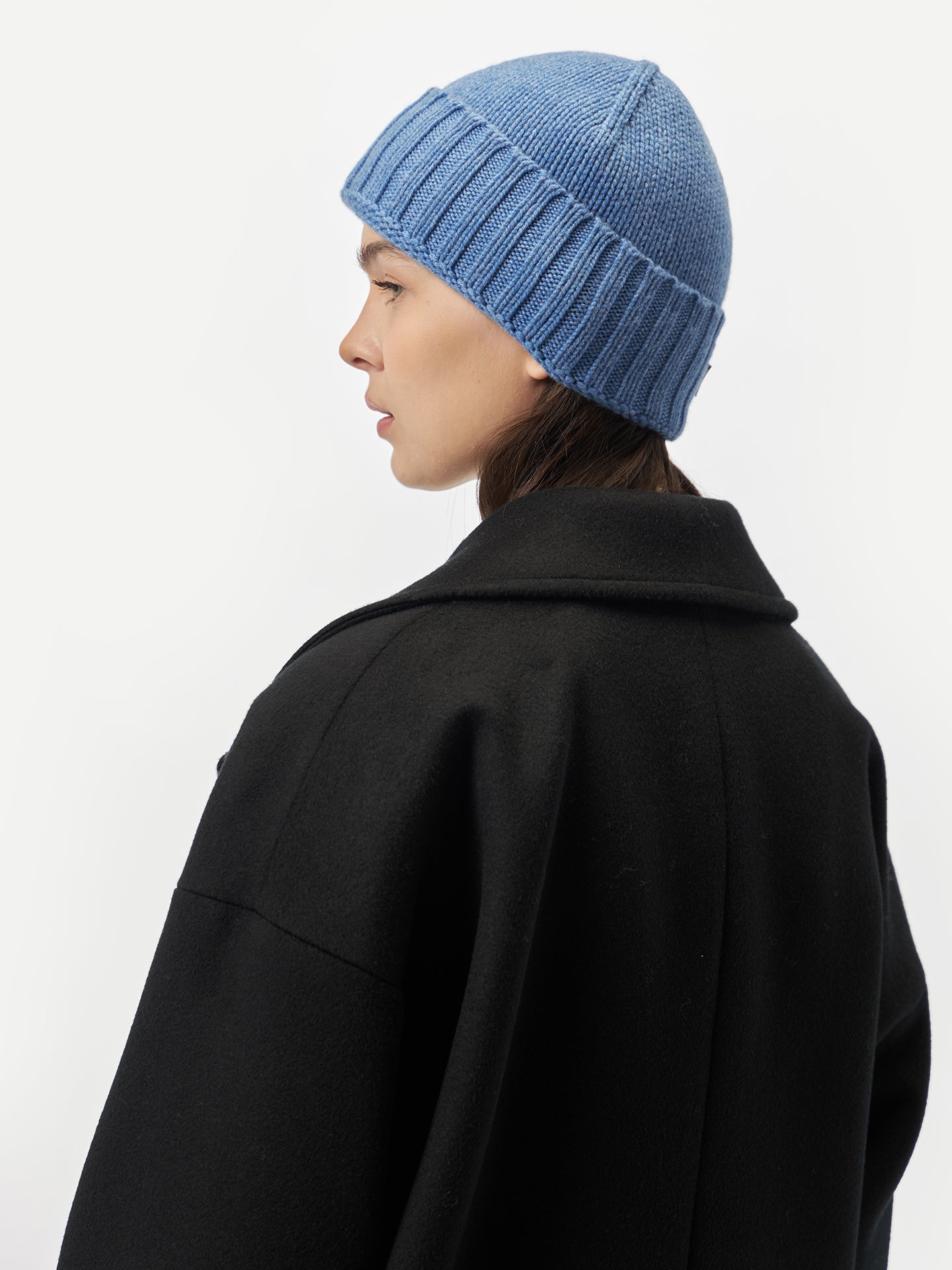 Cashmere Rib Knit Hat /Unisex/