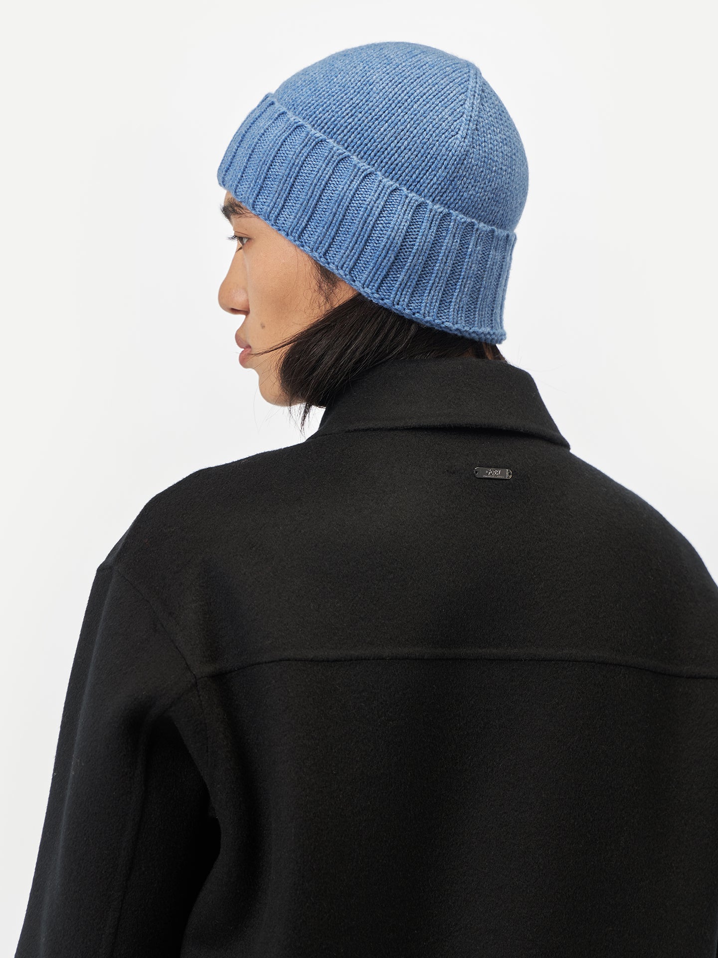 Cashmere Rib Knit Hat /Unisex/