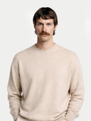 Organic Color Essential Crewneck Cashmere Sweater Beige - Gobi Cashmere #color_beige