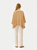 Organic Color Cashmere Boat-Neck Poncho Beige - Gobi Cashmere #color_beige