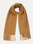 Cashmere Fringed Scarf Almond - Gobi Cashmere