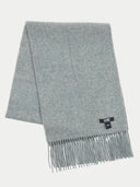 gray scarf with a small label "GOBI" #color_dim-gray