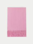 Pink scarf with fringe on a white background #color_sweet-lilac