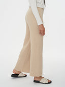 side view of a beige wide cashmere pants #color_beige