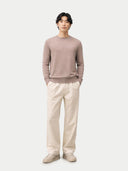 Cashmere Silk C-Neck Sweater Timber Wolf - Gobi Cashmere #color_timber-wolf