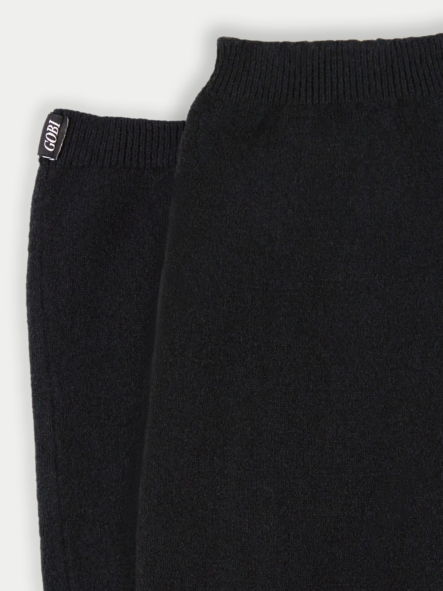 Women's Cashmere Knee Warmers Black - Gobi Cashmere