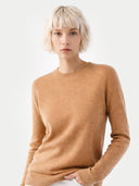 Essential Cashmere Crewneck Sweater Sheepskin - Gobi Cashmere #color_sheepskin