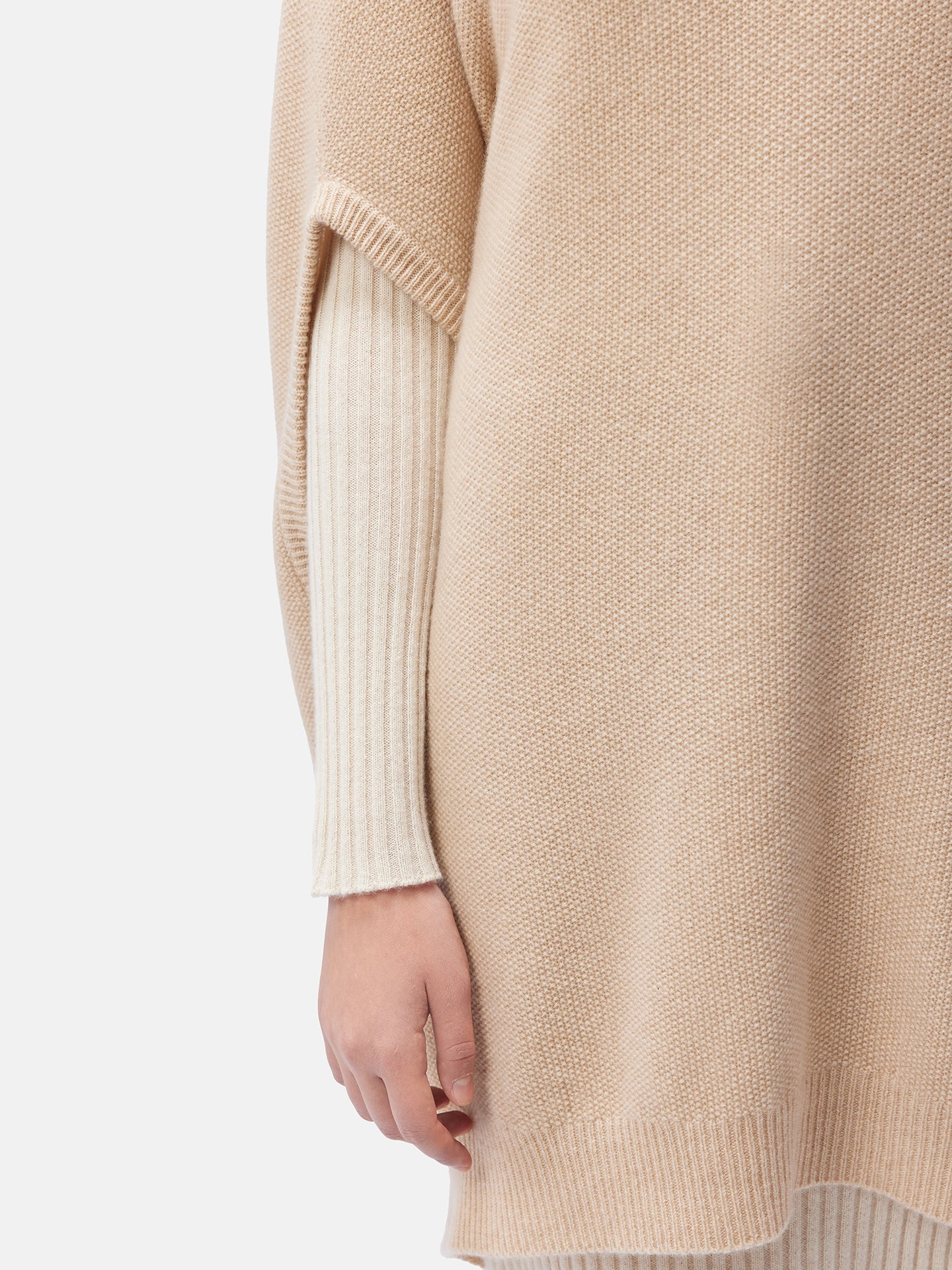 Women's Cashmere Cocoon Sweater Beige - Gobi Cashmere