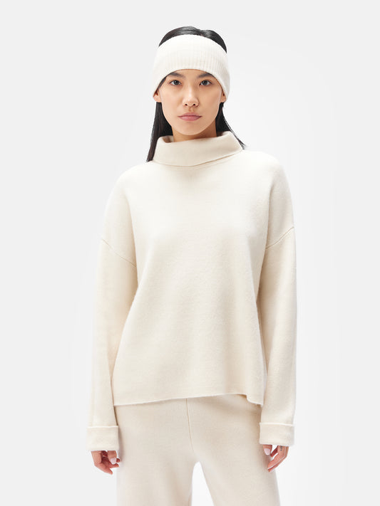 Unisex Responsible Cashmere Headband Off White - Gobi Cashmere