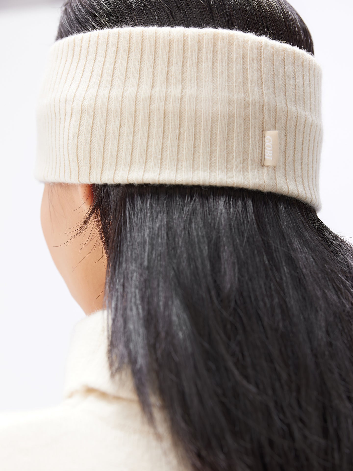 Unisex Responsible Cashmere Headband Off White - Gobi Cashmere