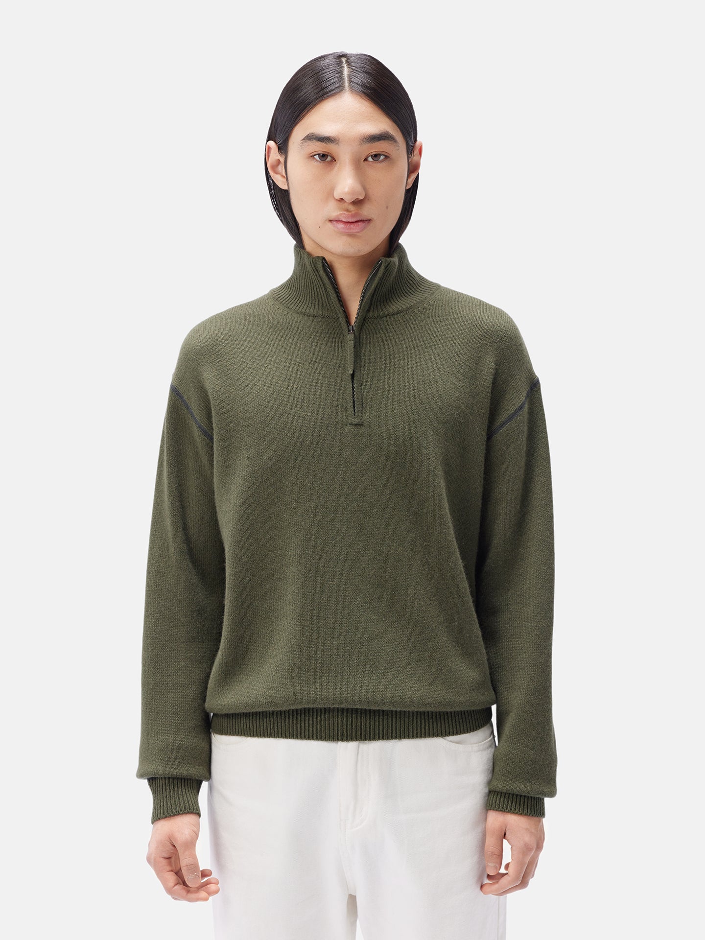 Men's Cashmere Quarter-Zip Sweater