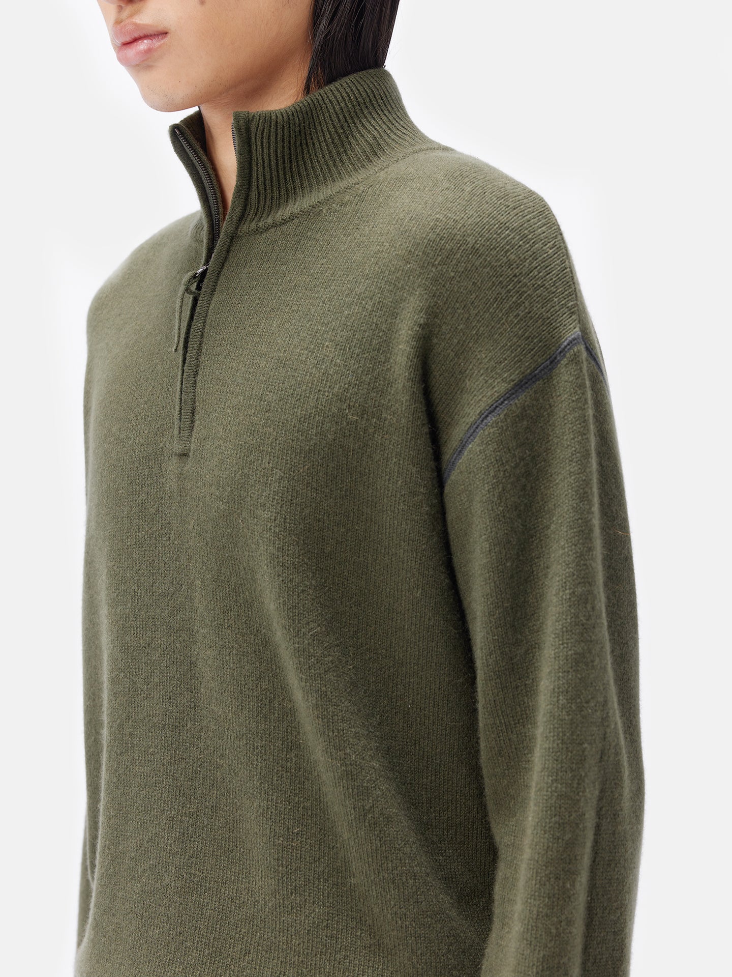 Men's Cashmere Quarter-Zip Sweater