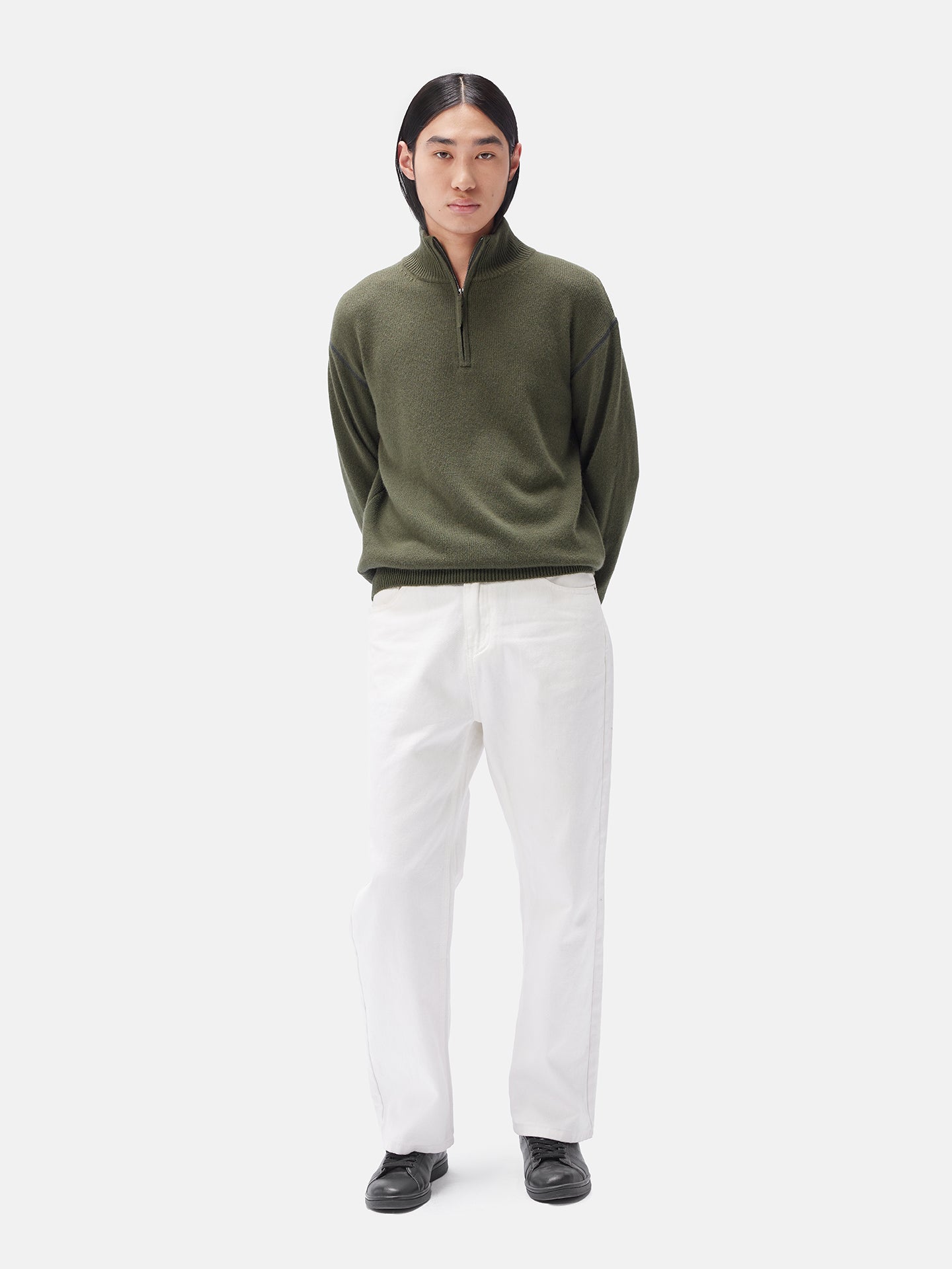 Men's Cashmere Quarter-Zip Sweater