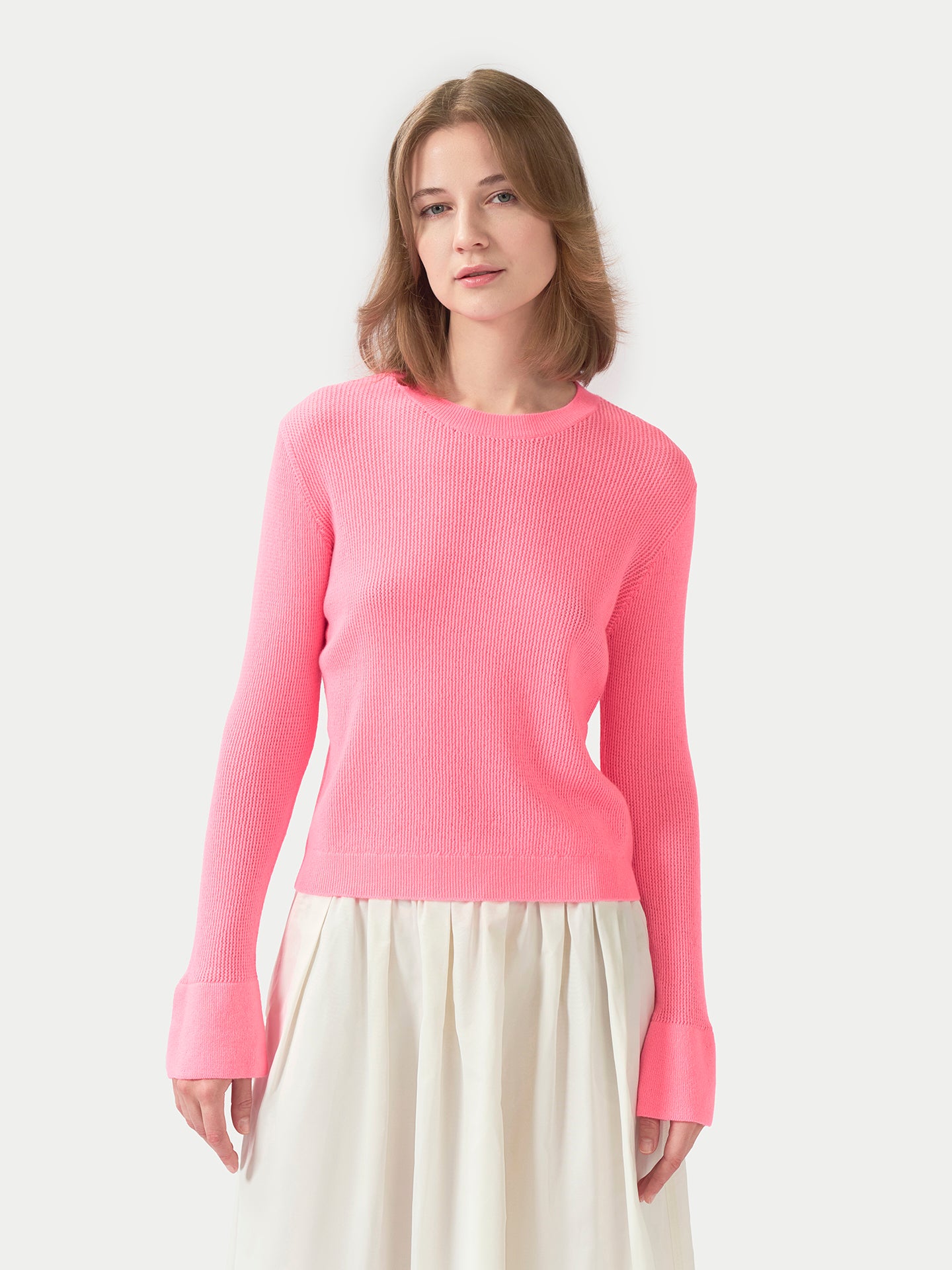 Cashmere Bell-Sleeve Sweater