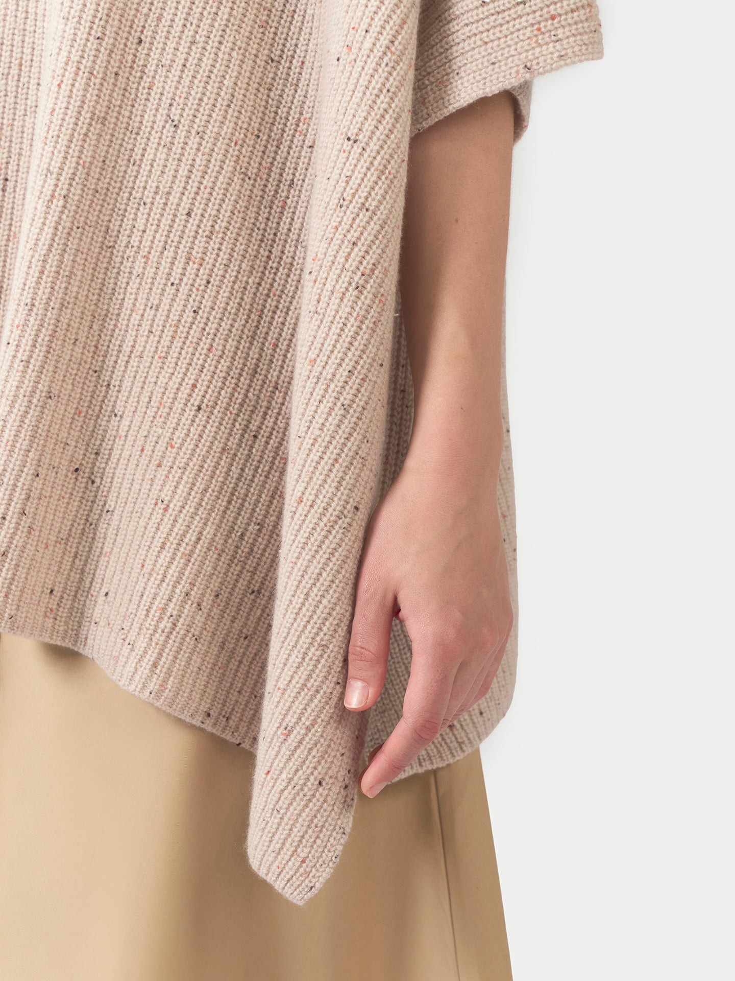 Rib-Knit Cashmere Poncho