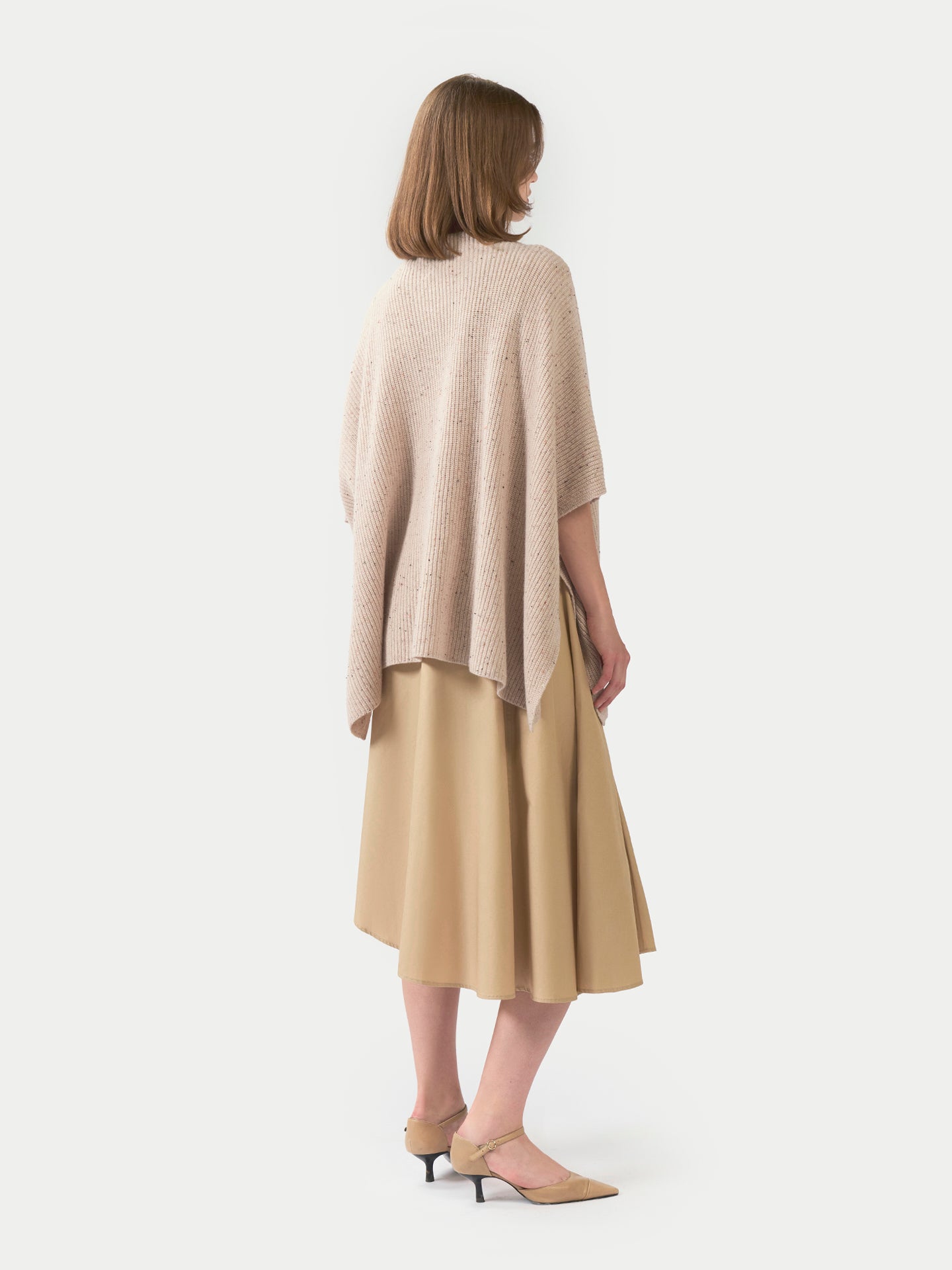 Rib-Knit Cashmere Poncho