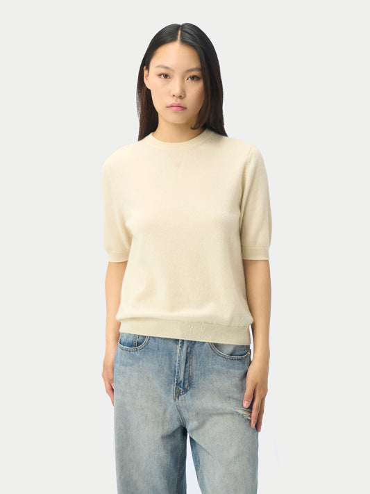 Elbow-Length Sleeve Cashmere Sweater