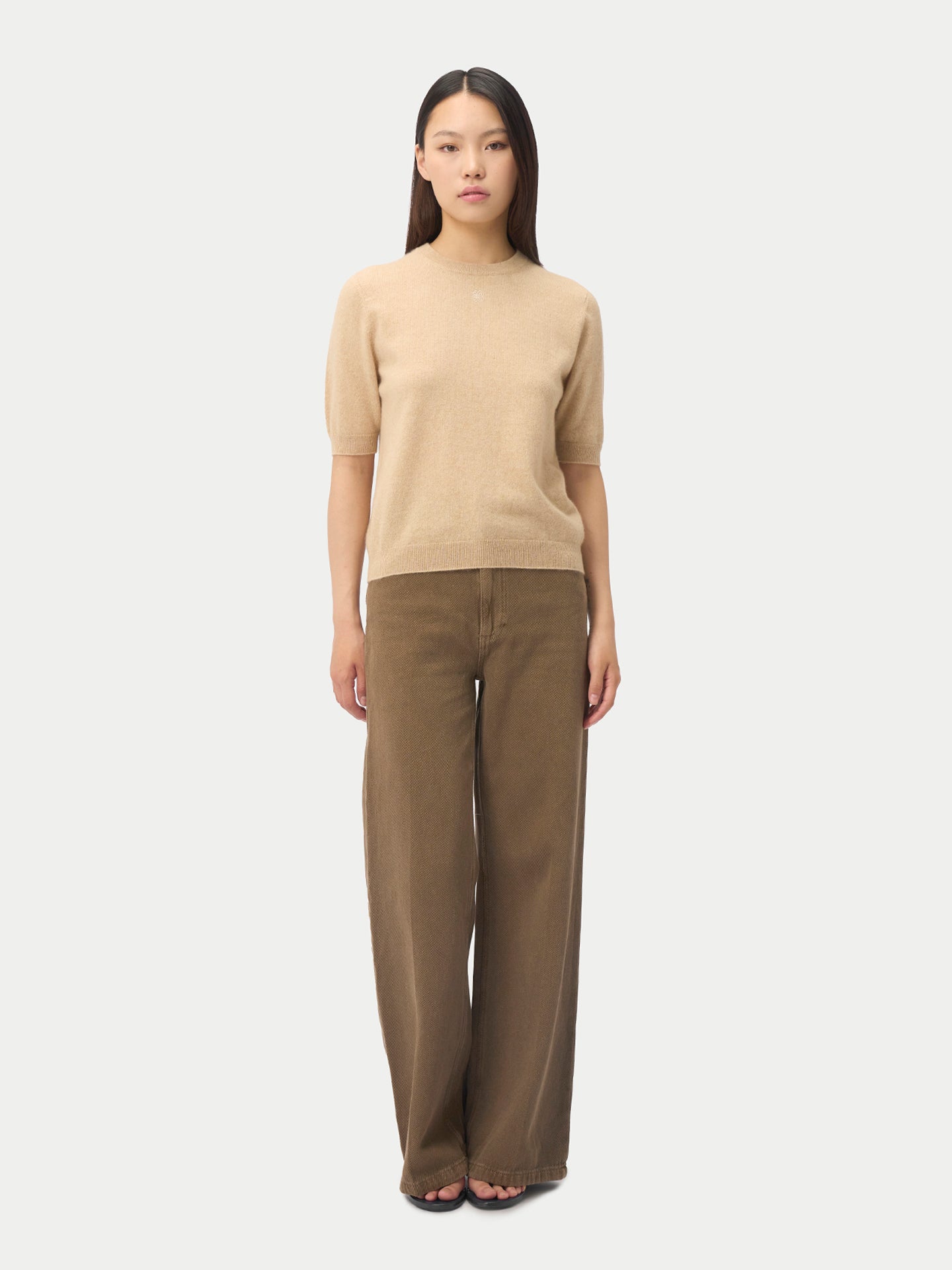Elbow-Length Sleeve Cashmere Sweater