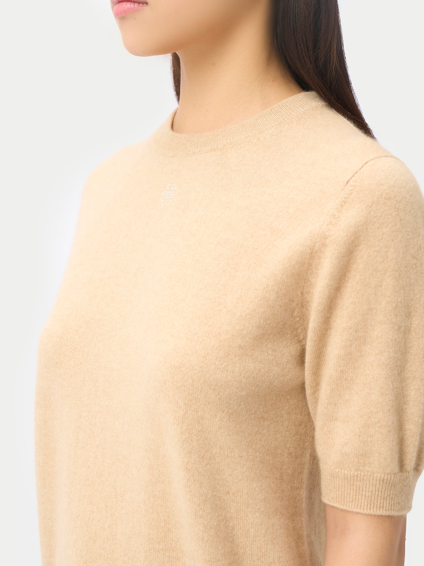 Elbow-Length Sleeve Cashmere Sweater