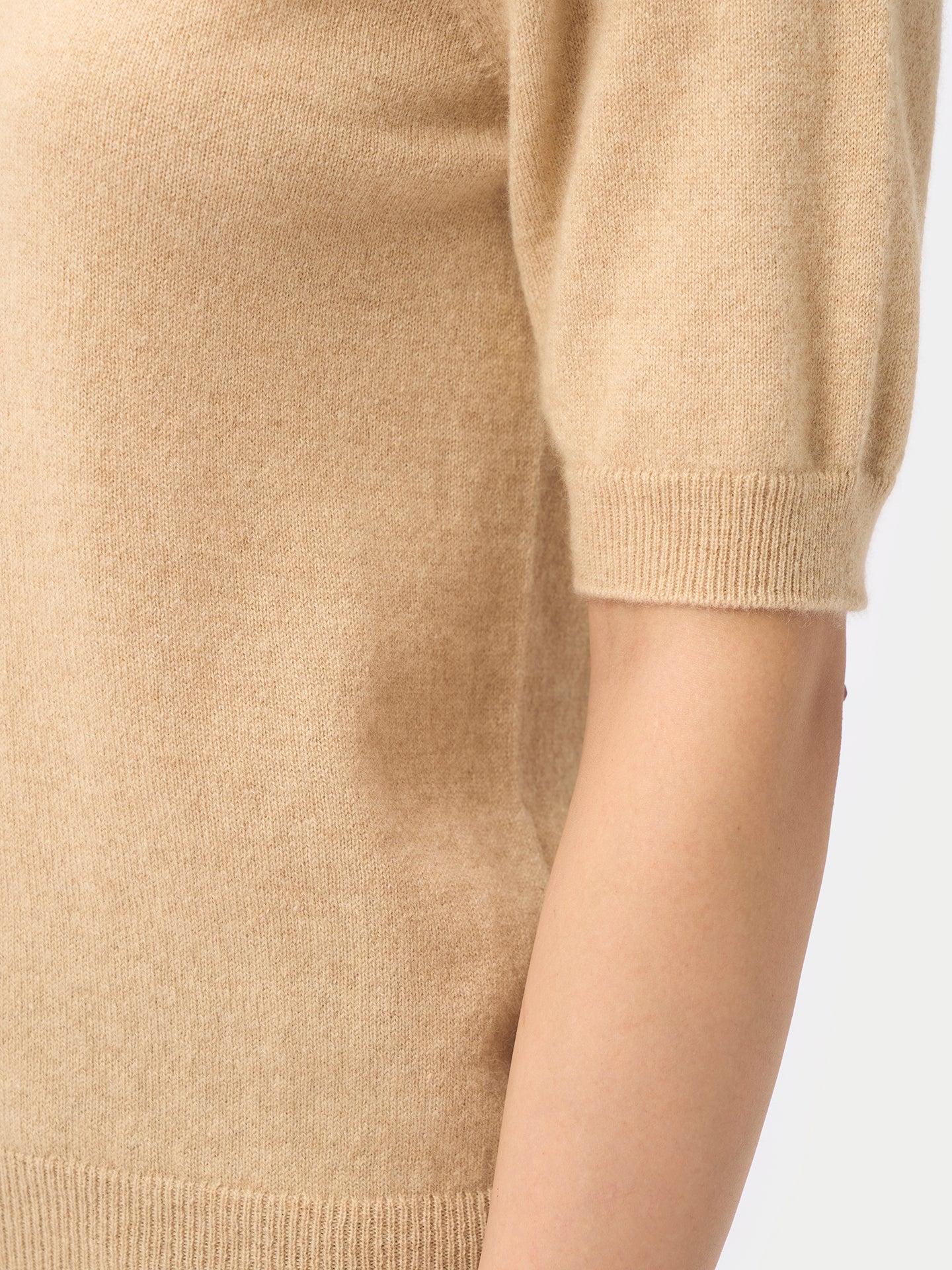 Elbow-Length Sleeve Cashmere Sweater