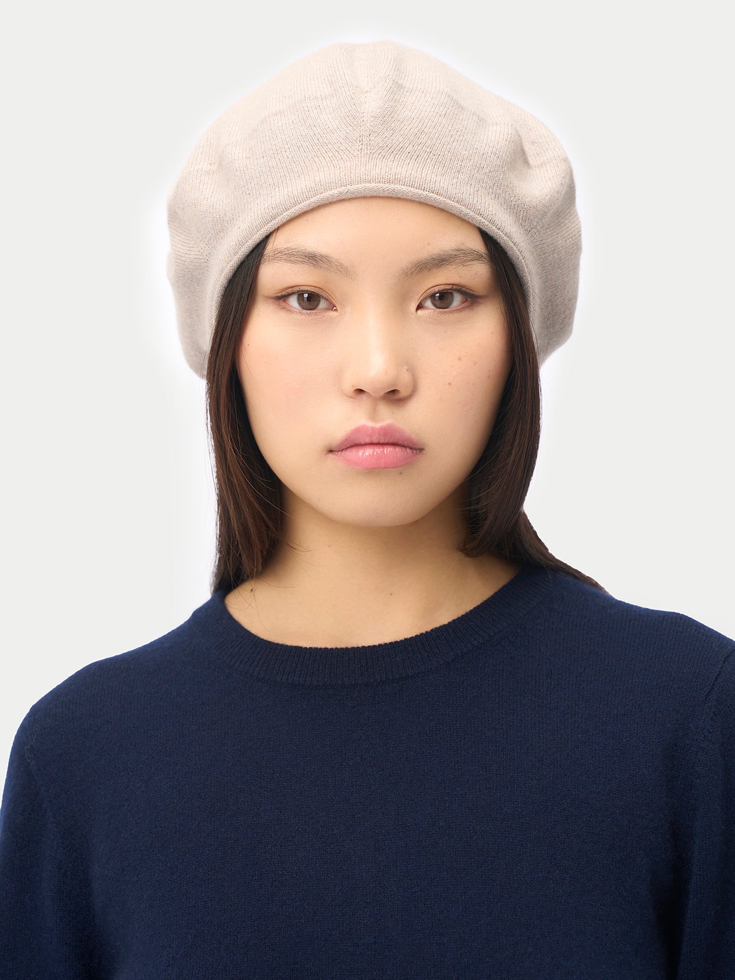 Cashmere Jersey Knit Beret