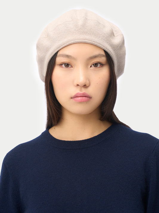 Cashmere Jersey Knit Beret