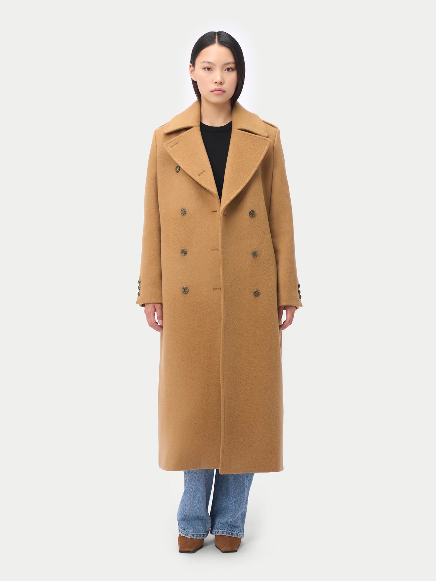 Double-Breasted Cashmere Coat