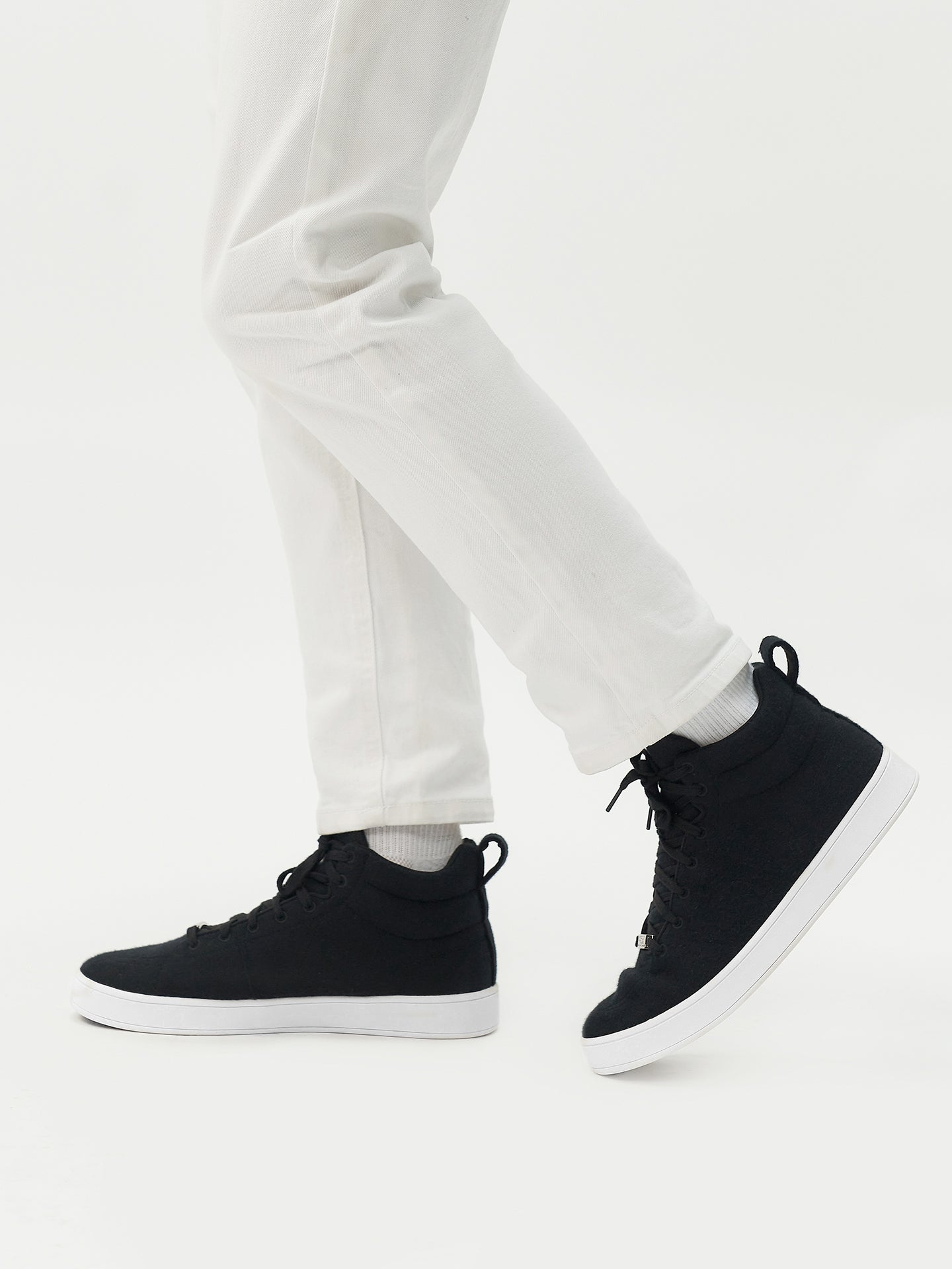 Cashmere High-Top Sneakers