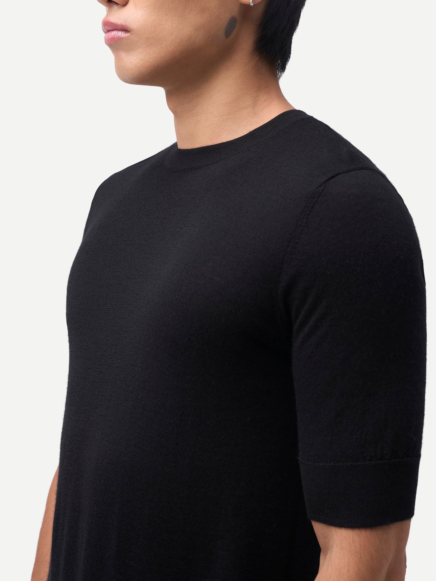 Silk Cashmere Crew Neck T-Shirt