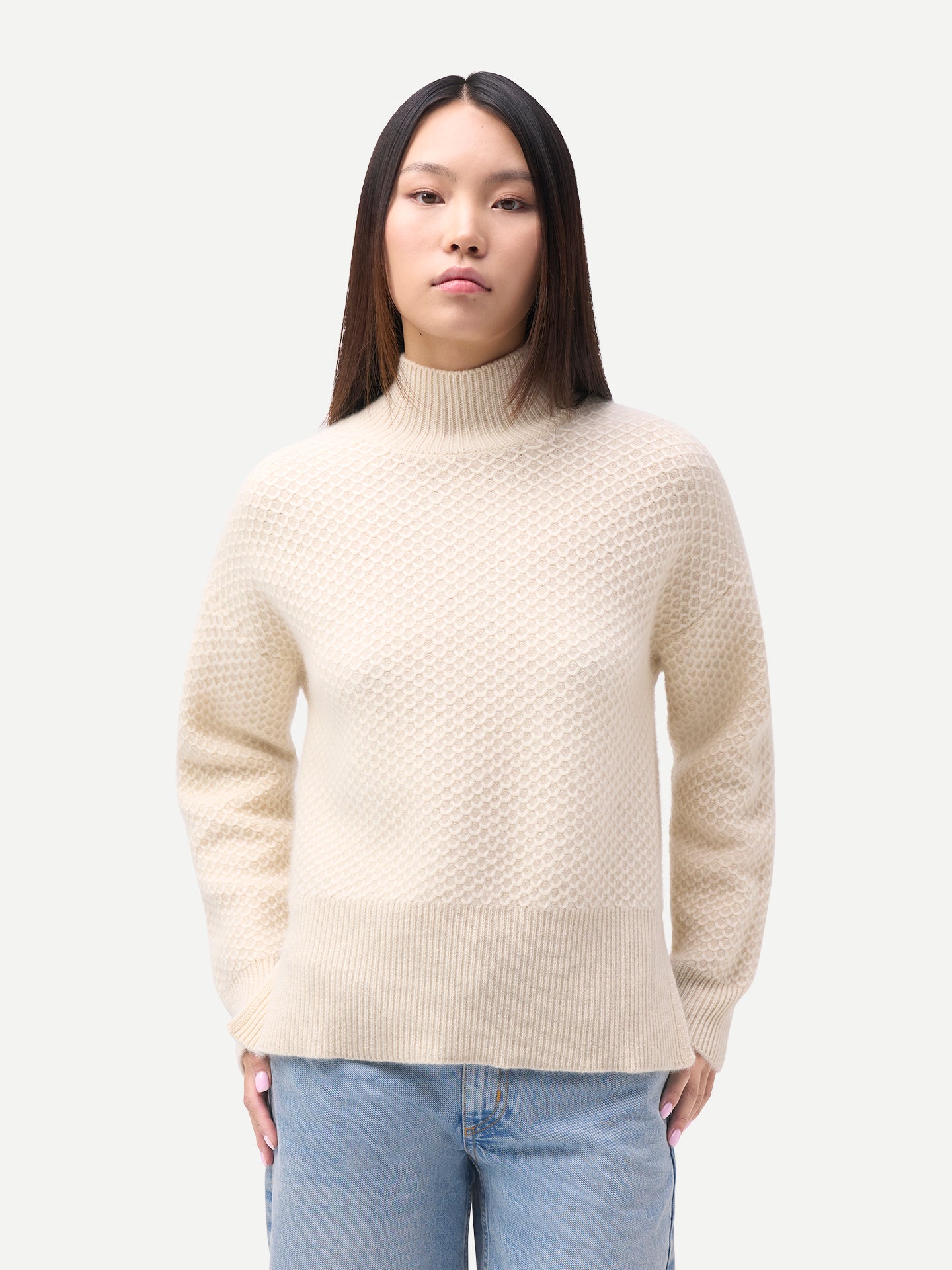 High-Neck Knitted Sweater