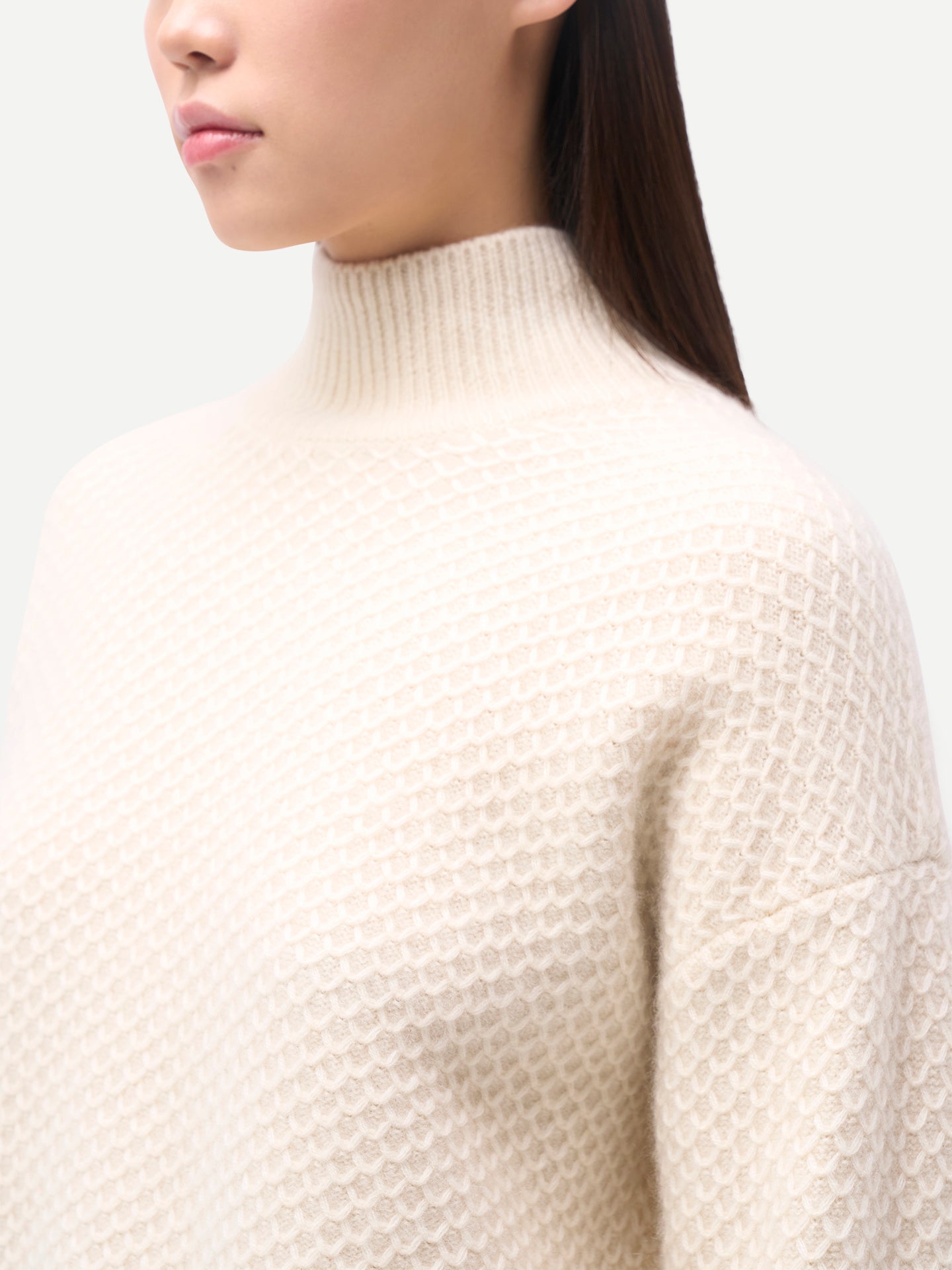 High-Neck Knitted Sweater