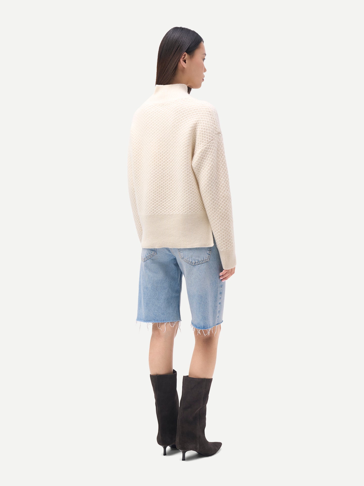 High-Neck Knitted Sweater