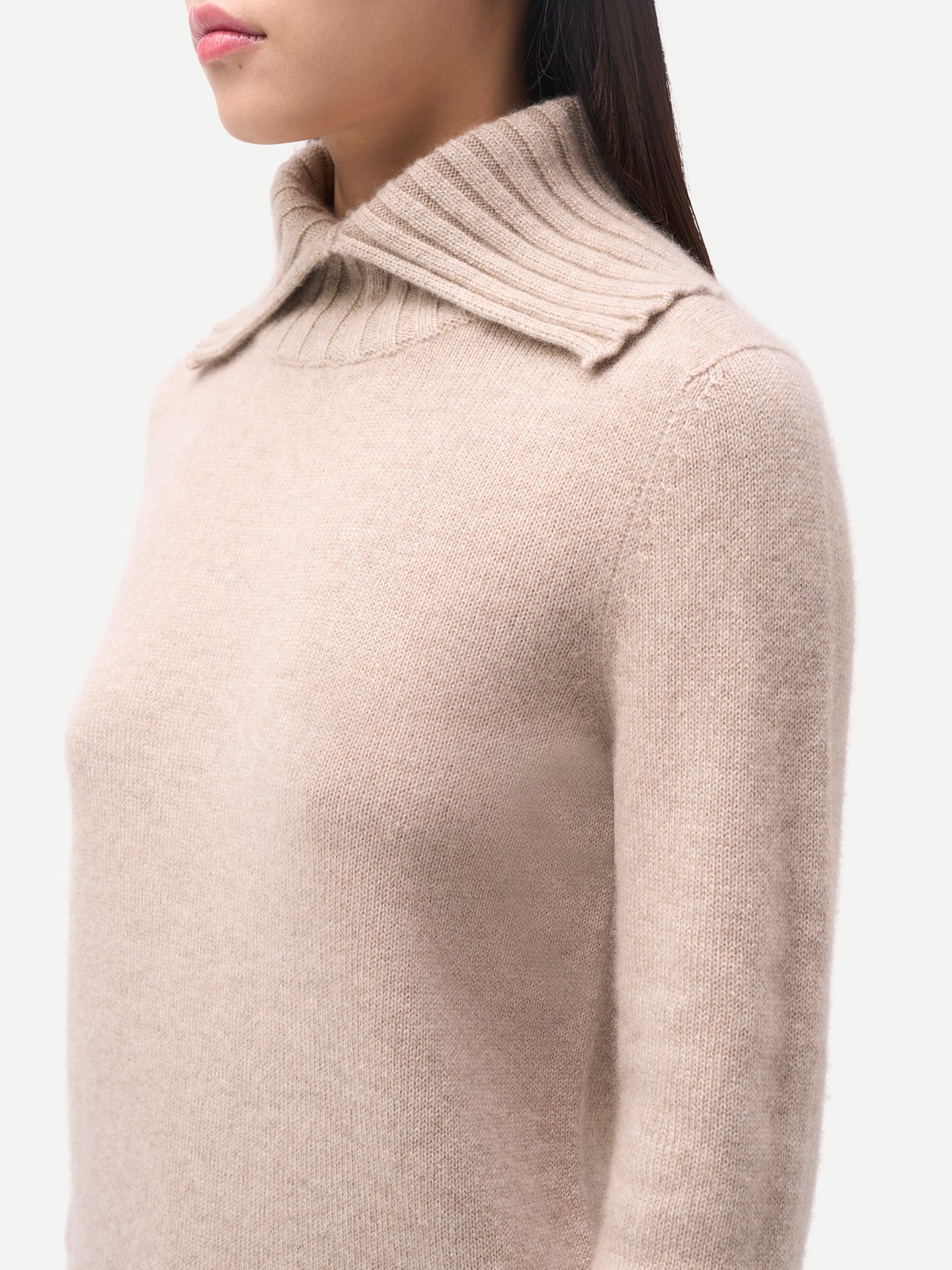 Slit T-Neck Sweater