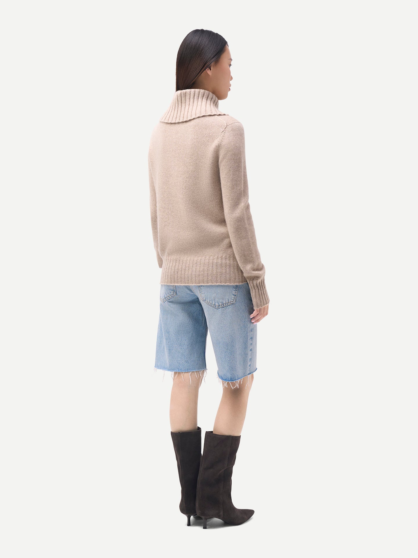 Slit T-Neck Sweater