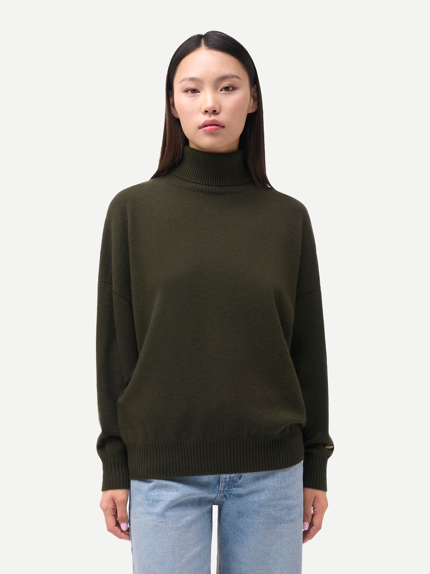 Women T-Neck Cashmere Sweater