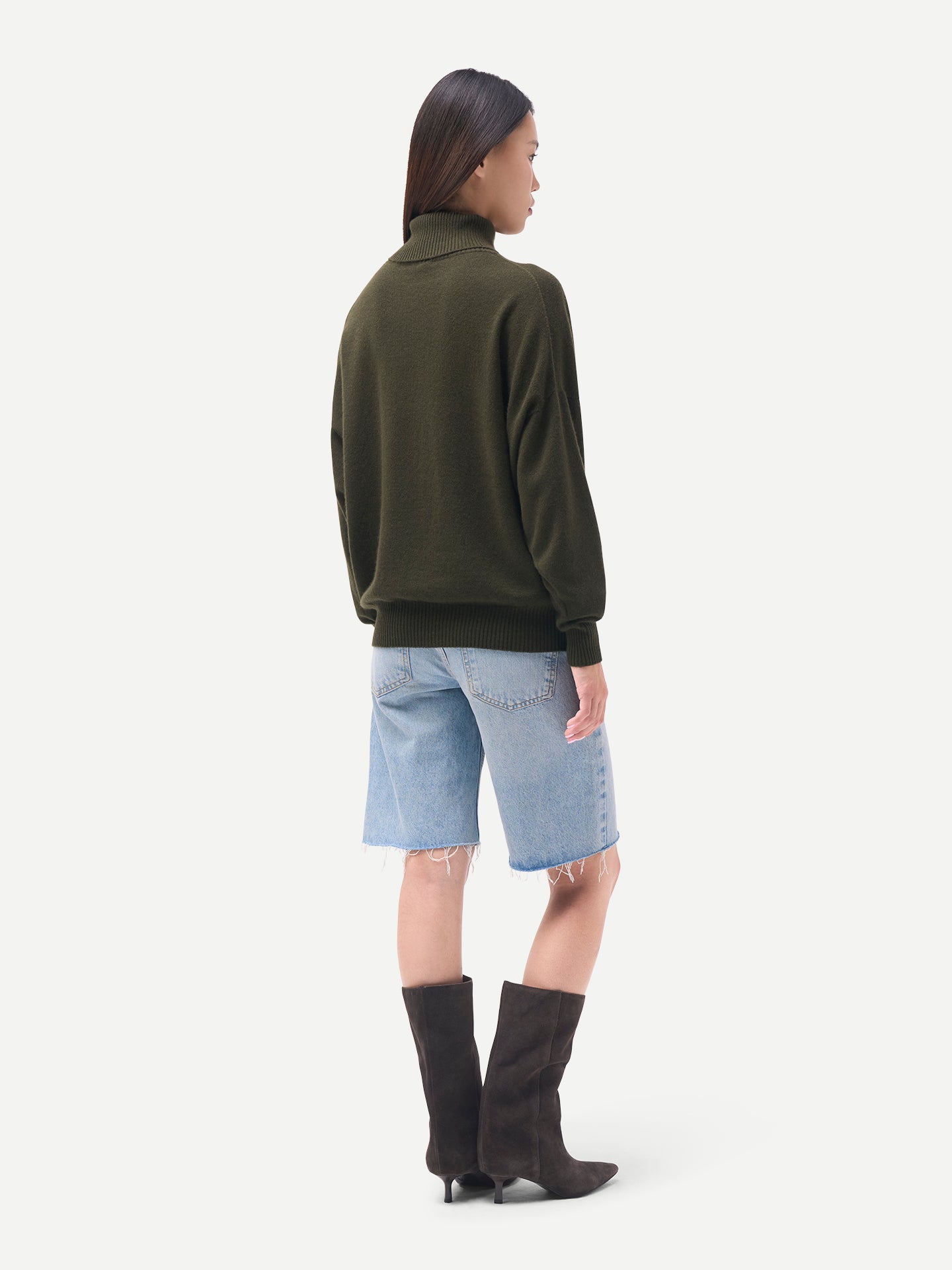 Women T-Neck Cashmere Sweater