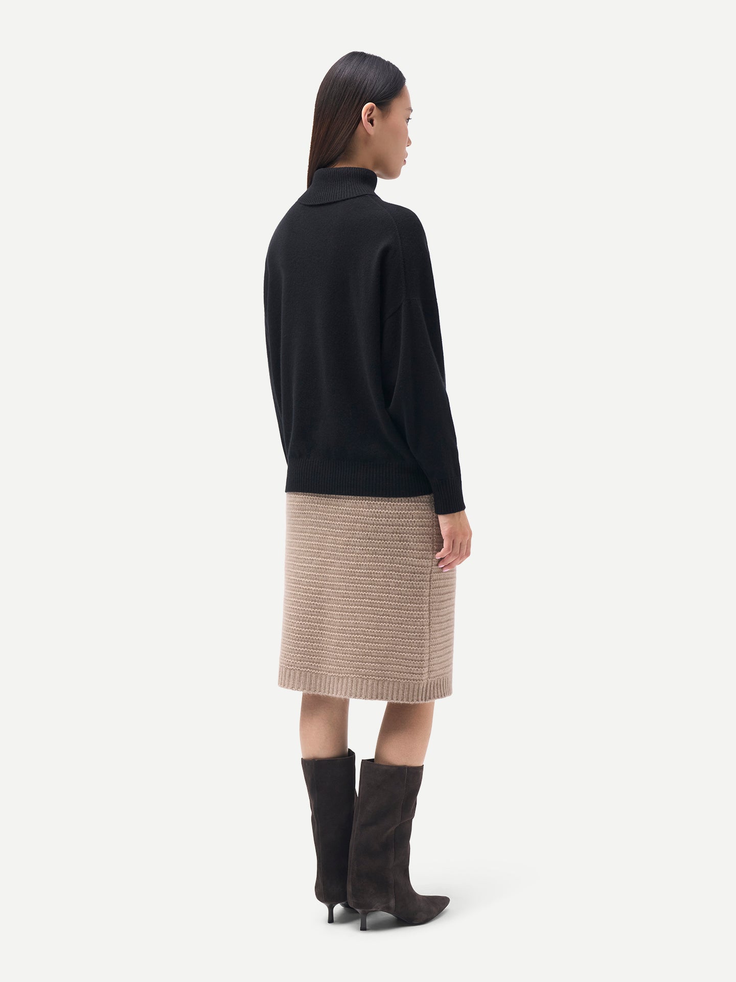 Women T-Neck Cashmere Sweater