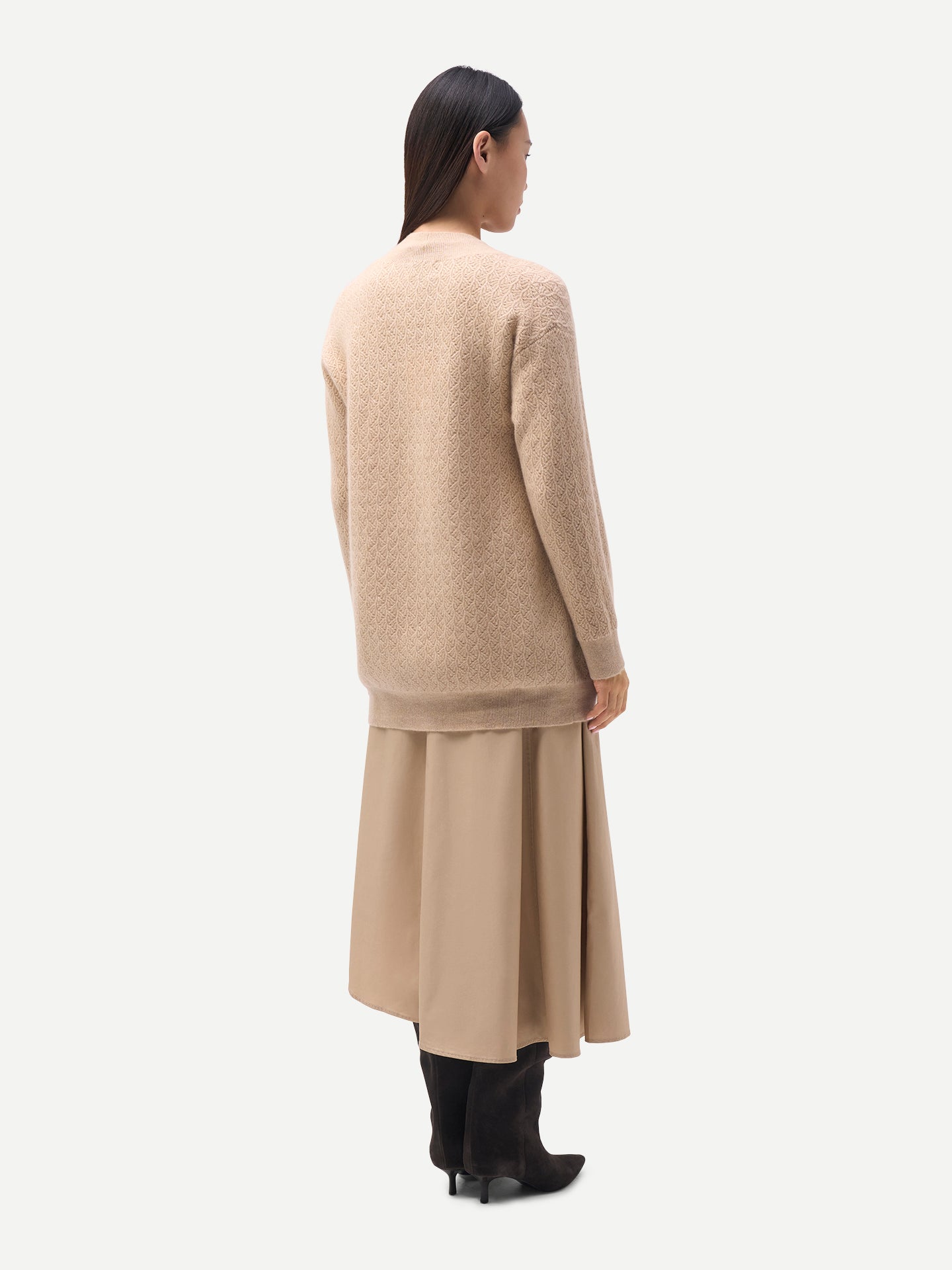 Ajour Knit Open front Cardigan
