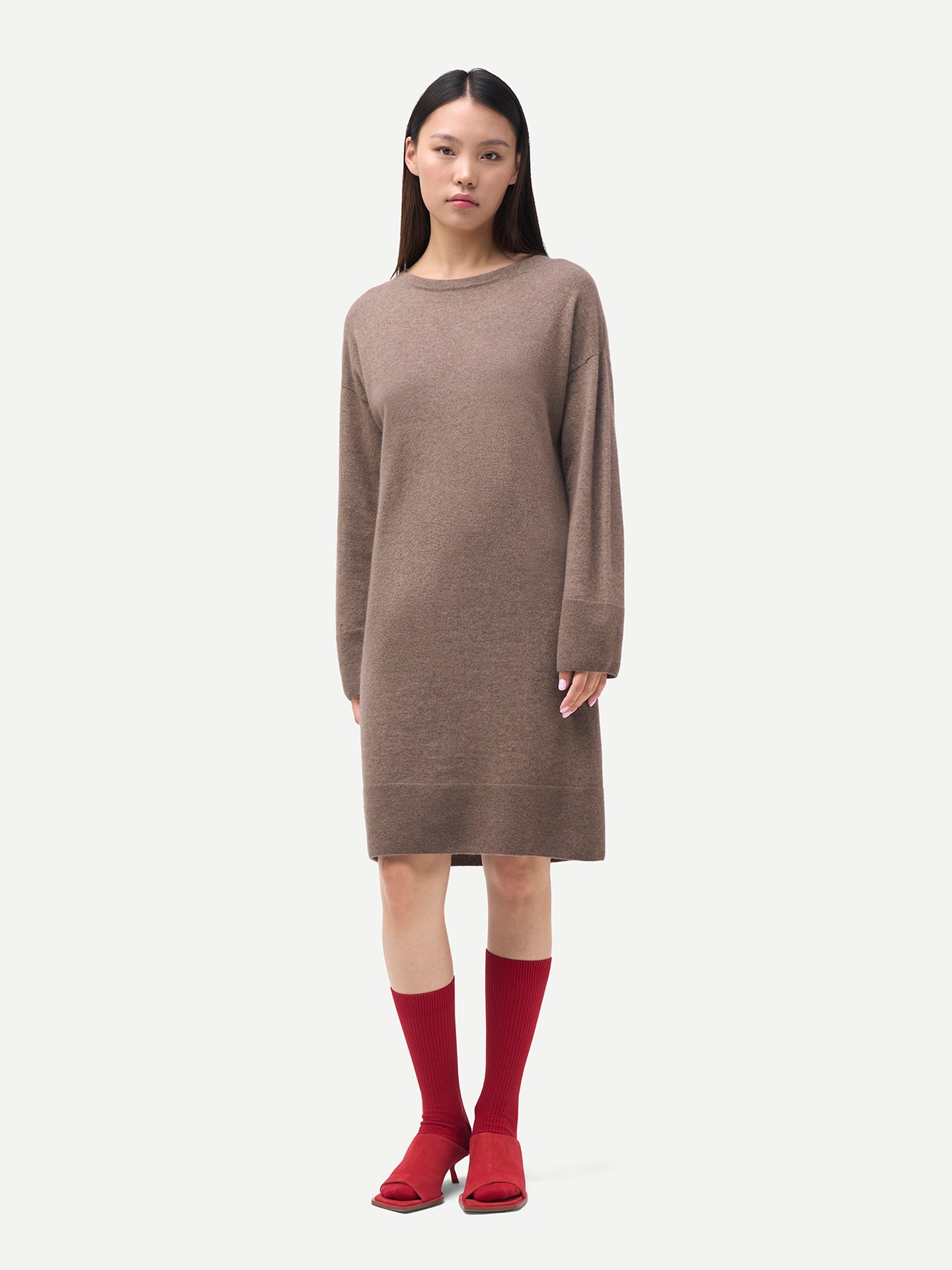 C-Neck Knit Dress