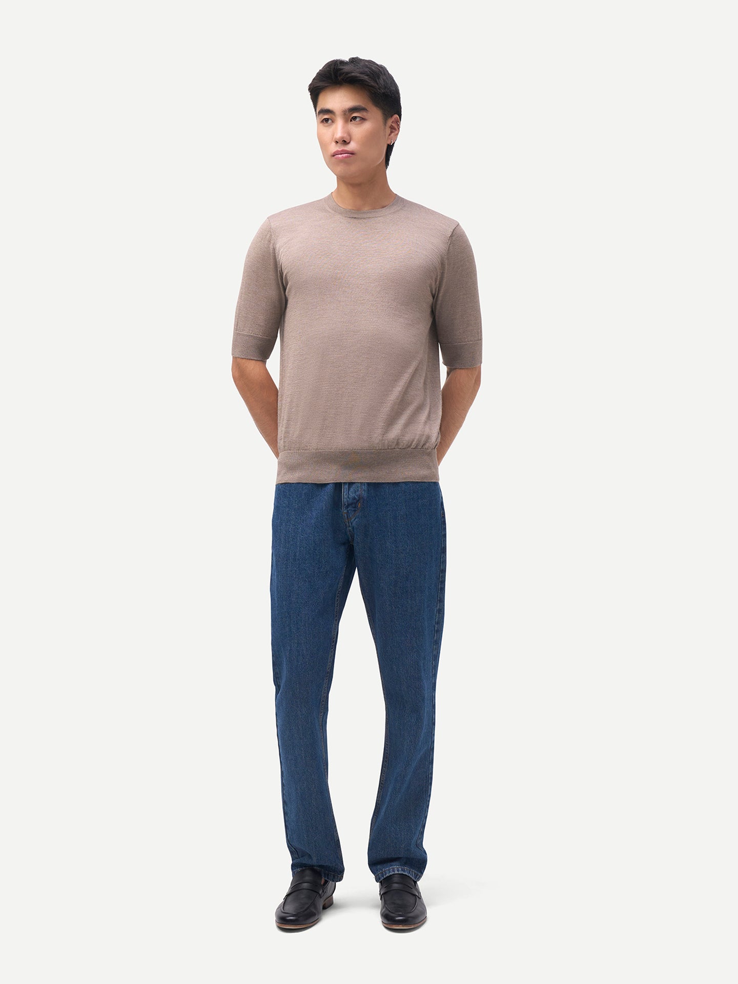 Silk Cashmere Crew Neck T-Shirt