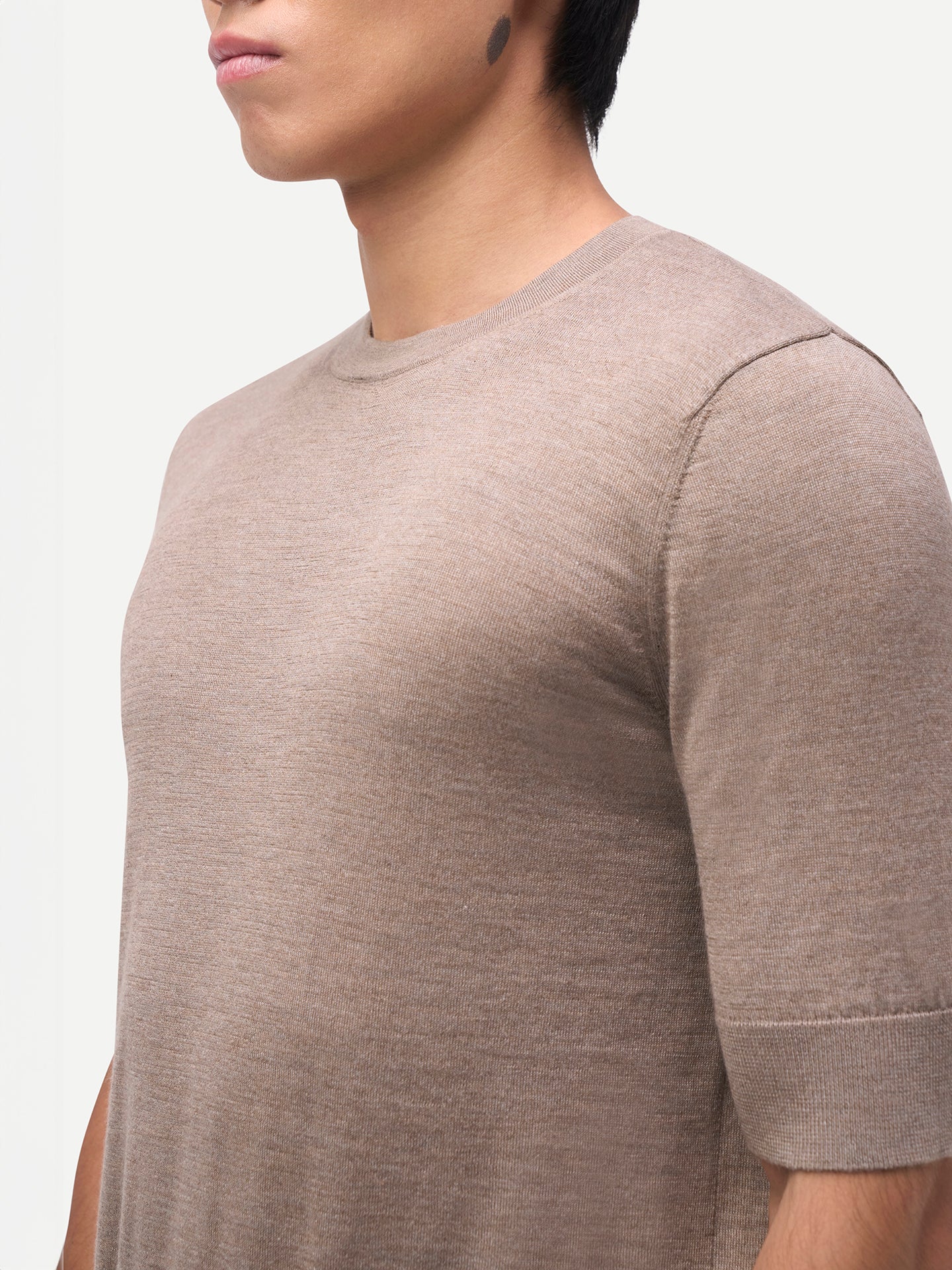 Silk Cashmere Crew Neck T-Shirt
