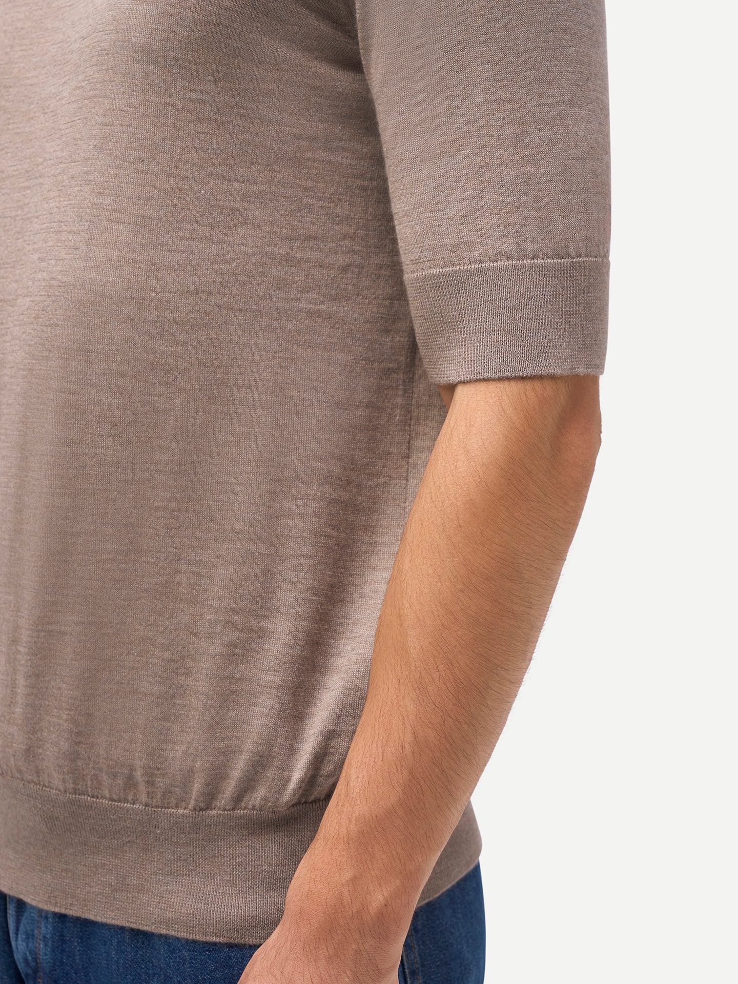 Silk Cashmere Crew Neck T-Shirt