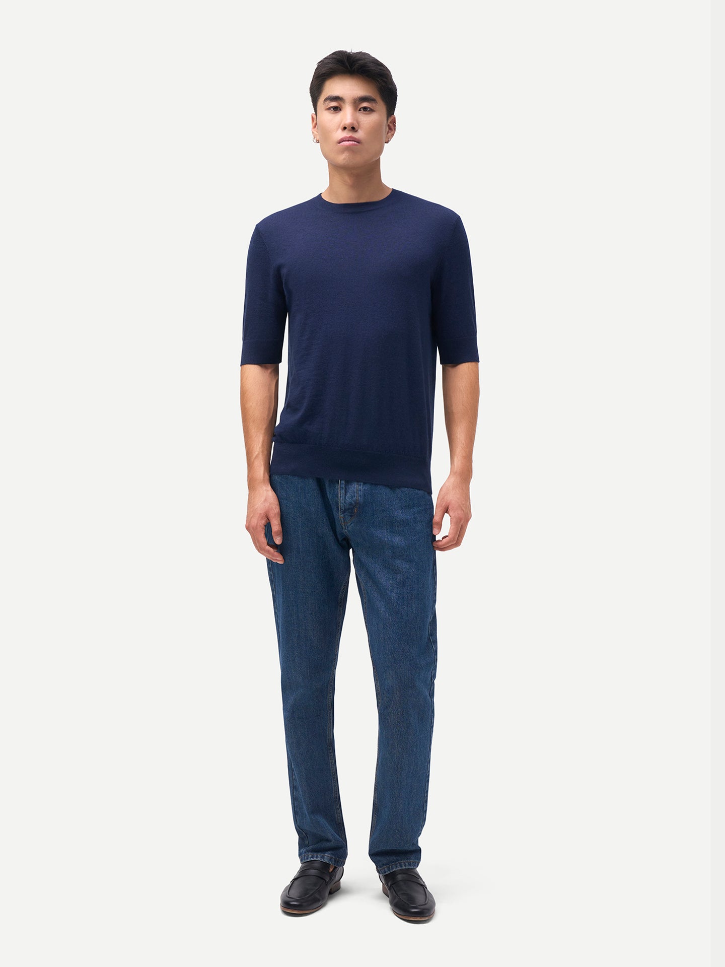 Silk Cashmere Crew Neck T-Shirt