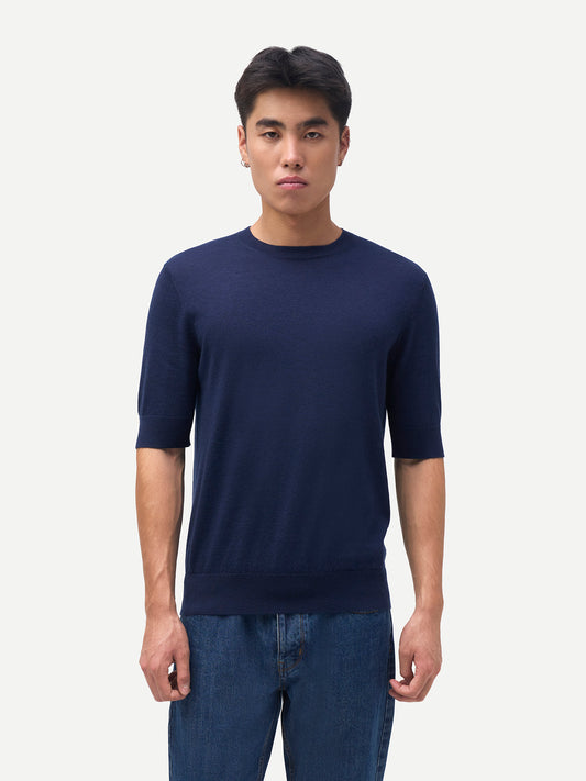 Silk Cashmere Crew Neck T-Shirt