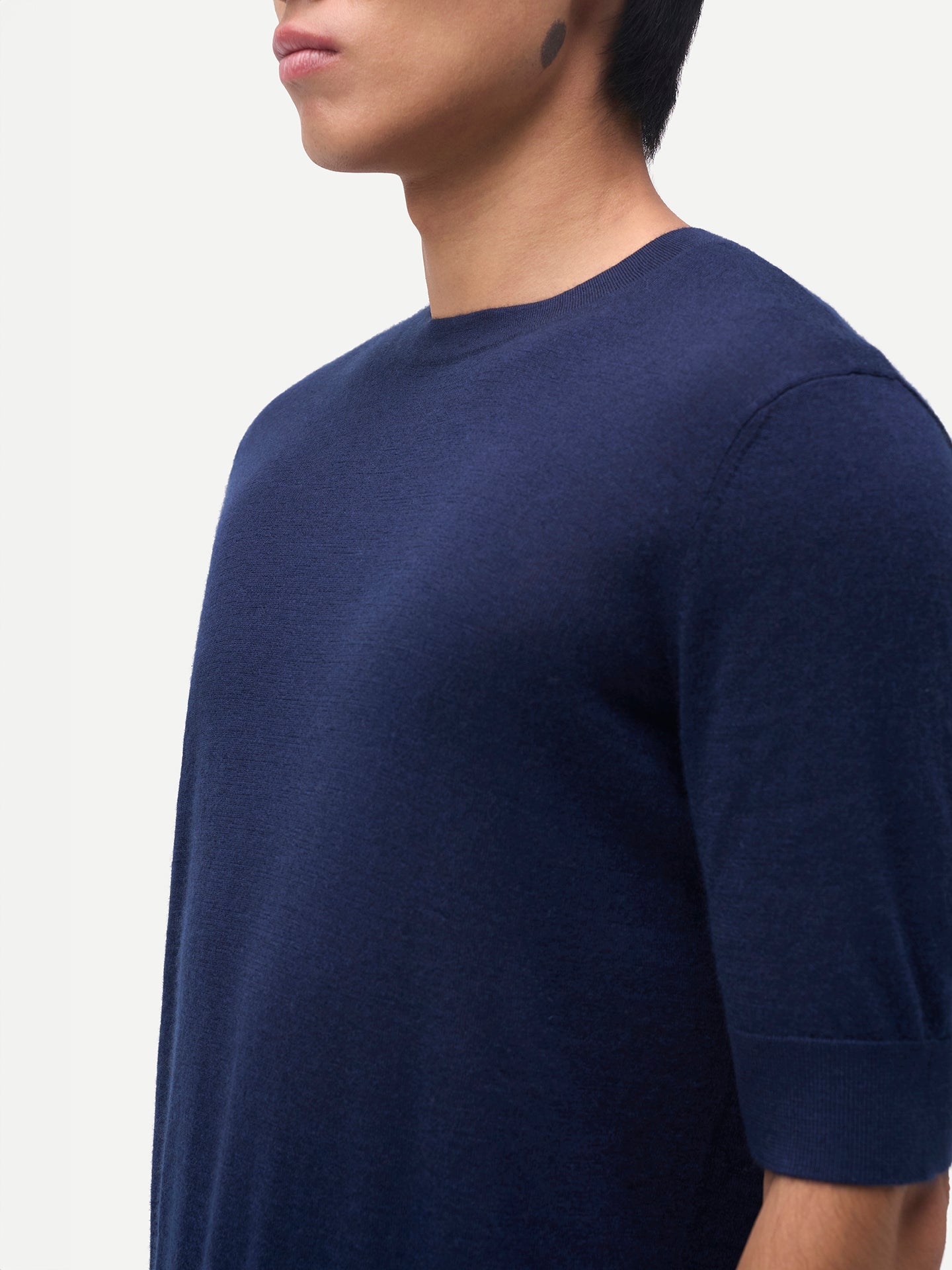 Silk Cashmere Crew Neck T-Shirt